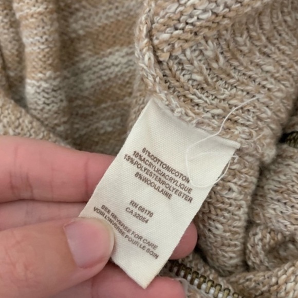 Free People tan brown zip up cardigan - Picture 6 of 6